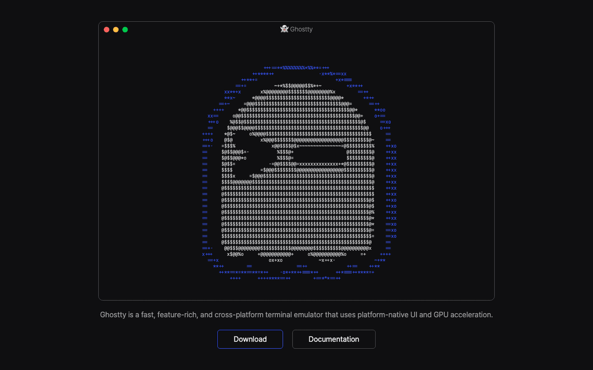 Ghostty screenshot